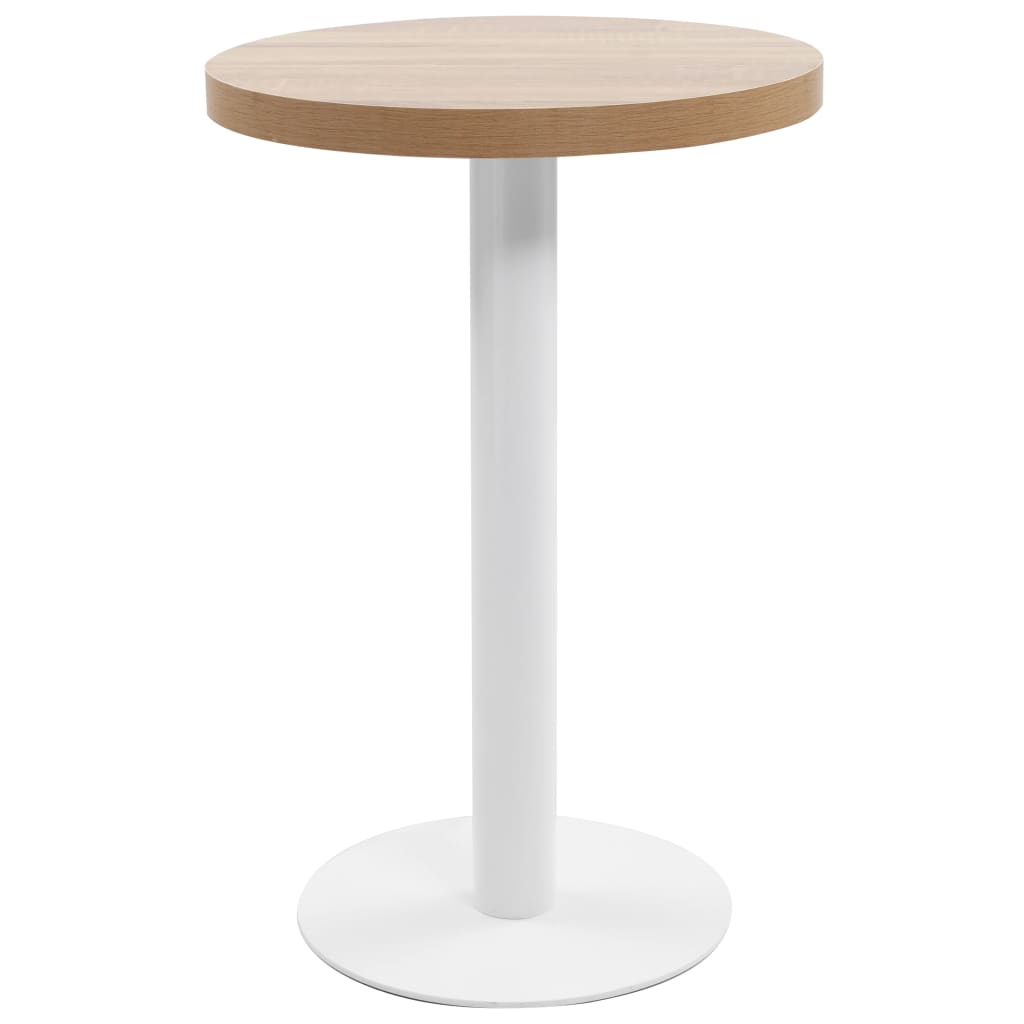 Bistro Table Light Brown 60 Cm Mdf