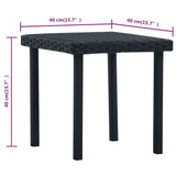 Garden Tea Table 40X40X40 Cm Poly Rattan