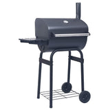 Charcoal Bbq Grill Smoker With Bottom Shelf Black