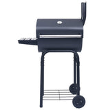 Charcoal Bbq Grill Smoker With Bottom Shelf Black