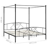 Bed Frame Without Mattress With Canopy Super King Metal