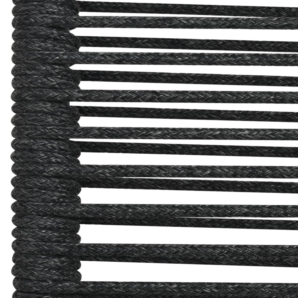 Garden Chairs 2 Pcs Cotton Rope And Steel Black