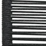 Garden Chairs 2 Pcs Cotton Rope And Steel Black