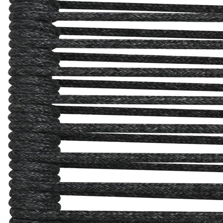 Garden Chairs 2 Pcs Cotton Rope And Steel Black