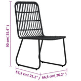 Garden Chairs 2 Pcs Poly Rattan