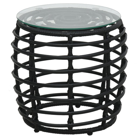 3 Piece Bistro Set Poly Rattan