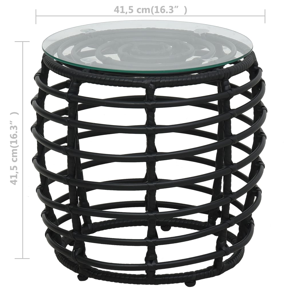 3 Piece Bistro Set Poly Rattan