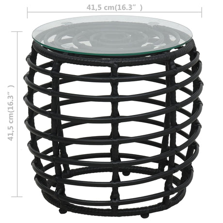 3 Piece Bistro Set Poly Rattan