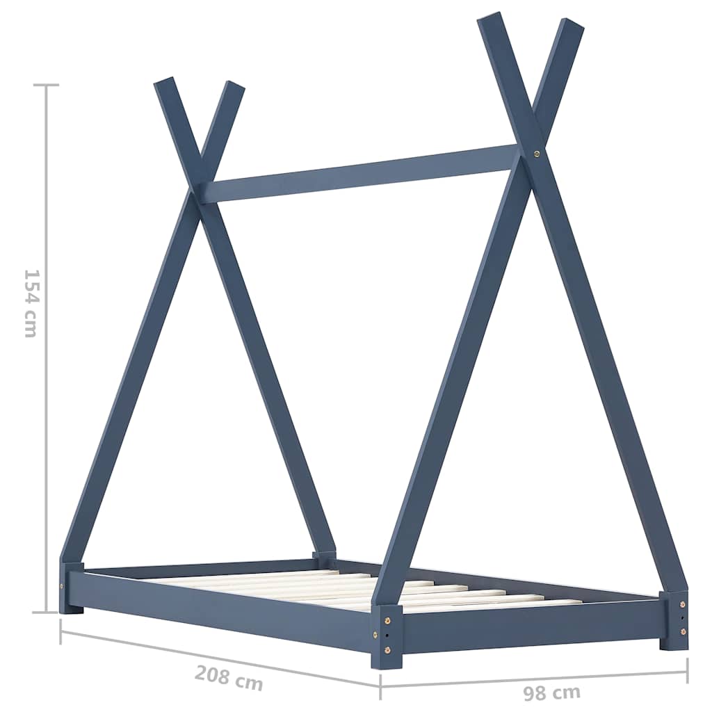 Kids Bed Frame Solid Pine Wood