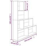 Book Cabinet/Room Divider 155X24X160 Cm Engineered Wood