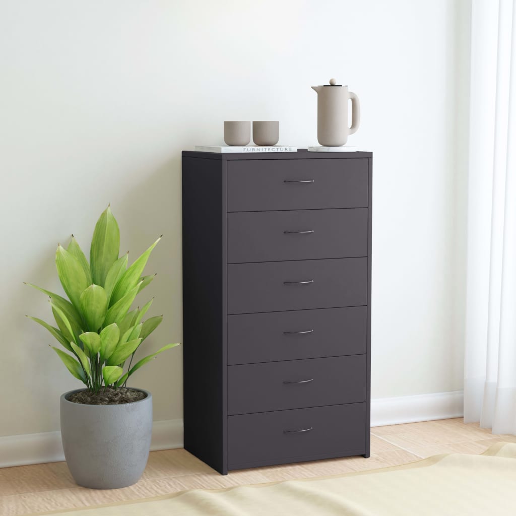 Sideboard With 6 Drawers 50X34X96 Cm Engineered Wood