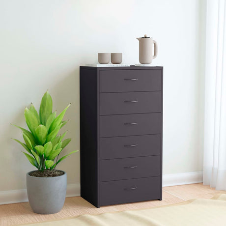 Sideboard With 6 Drawers 50X34X96 Cm Engineered Wood