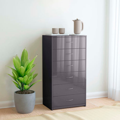 Sideboard With 6 Drawers 50X34X96 Cm Engineered Wood