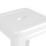 Bar Stools Stackable 2 Pcs Metal