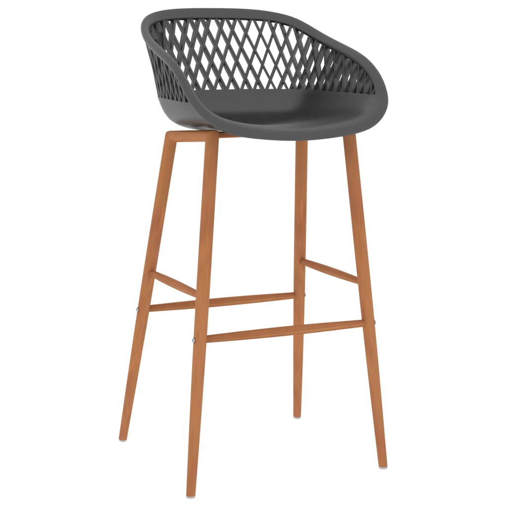 Bar Chairs 2 Pcs Grey