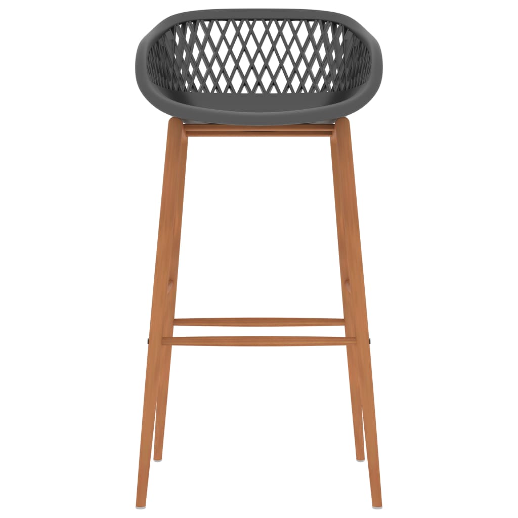 Bar Chairs 2 Pcs Grey