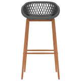 Bar Chairs 2 Pcs Grey
