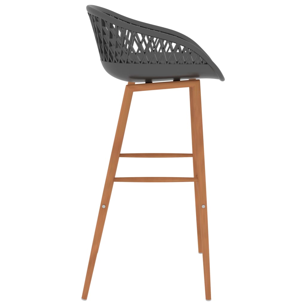 Bar Chairs 2 Pcs Grey