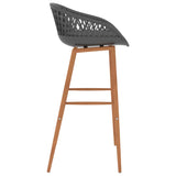 Bar Chairs 2 Pcs Grey