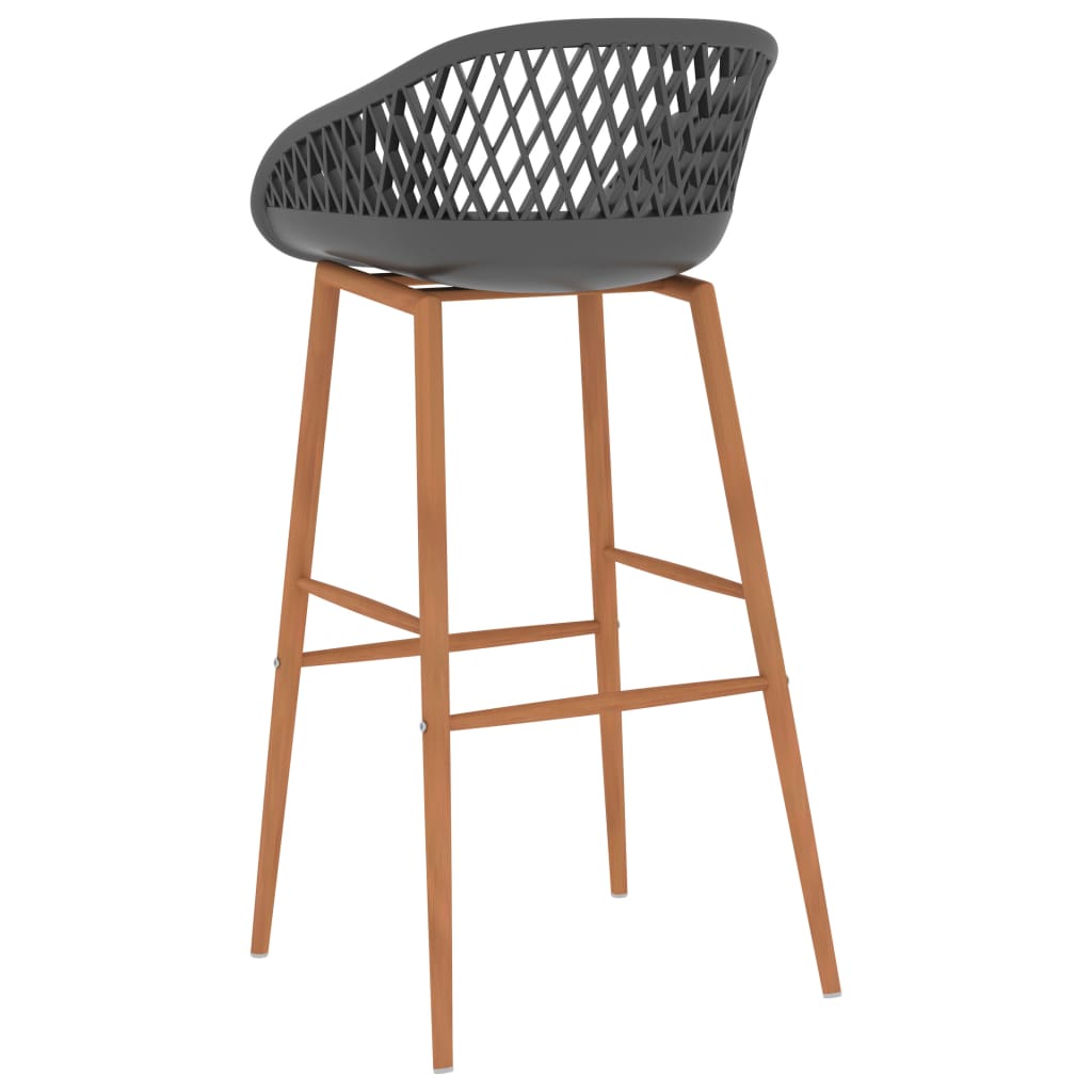 Bar Chairs 2 Pcs Grey
