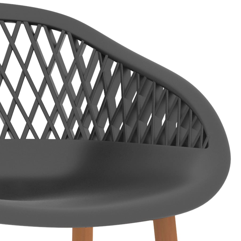 Bar Chairs 2 Pcs Grey