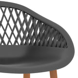Bar Chairs 2 Pcs Grey