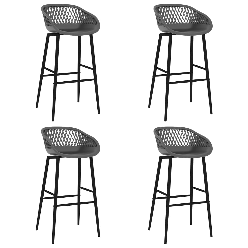 Bar Chairs 2 Pcs Grey