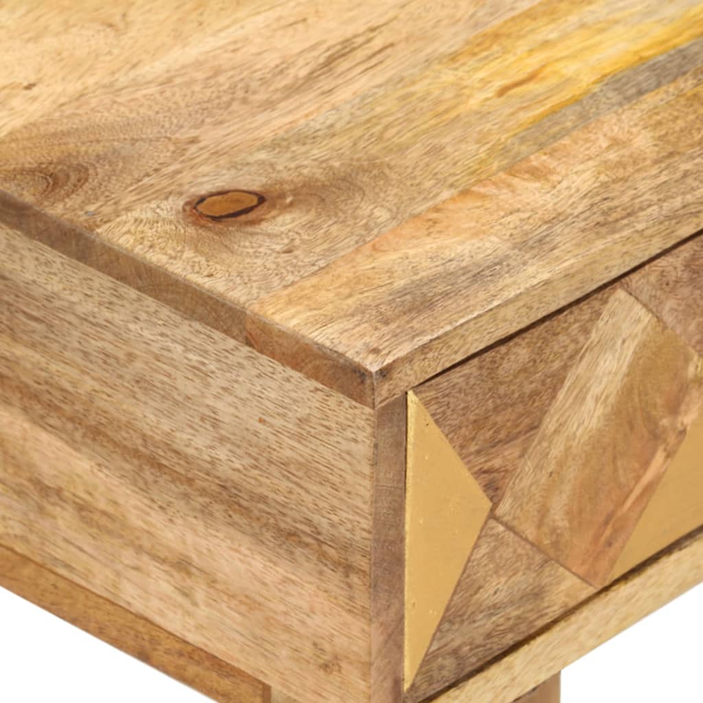 Bedside Cabinet 43X30X58 Cm Solid Mango Wood