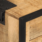 Bedside Cabinet 43X30X51 Cm Solid Rough Mango Wood