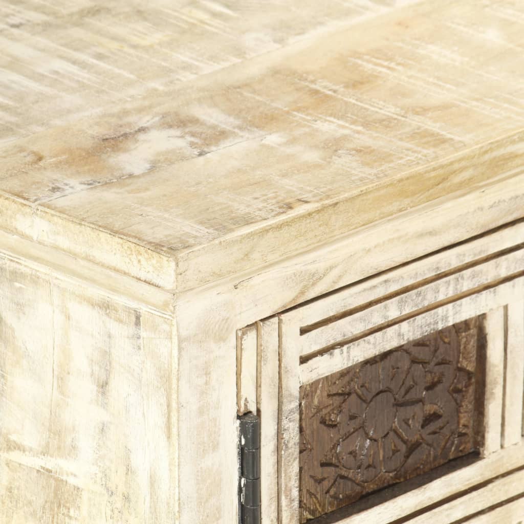 Tv Cabinet 130X30X36 Cm Solid Mango Wood