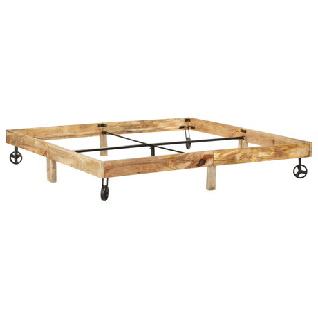 Bed Frame Without Mattress Solid Mango Wood
