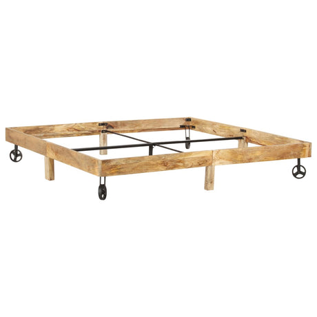Bed Frame Without Mattress Solid Mango Wood