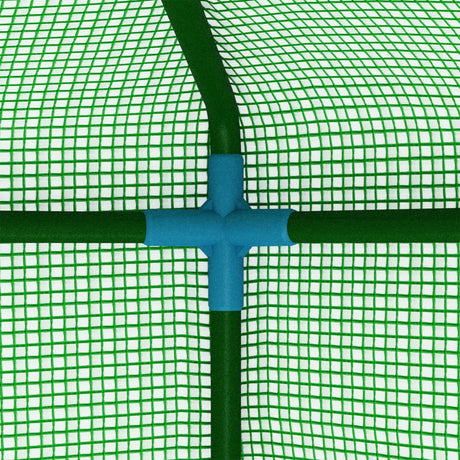 Greenhouse With Shelves Steel 227X223 Cm