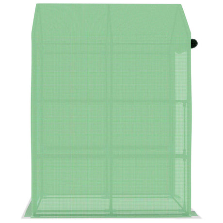 Greenhouse With Shelves Steel 143X143X195 Cm