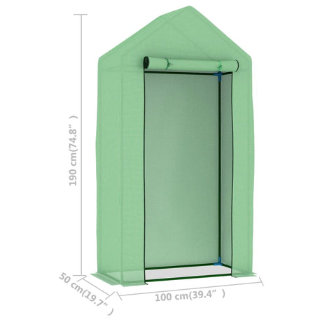 Greenhouse With Steel Frame 0.5 M² 1X0.5X1.9 M