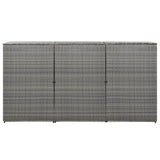 Triple Wheelie Bin Shed 229X78X120 Cm Poly Rattan