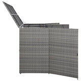 Triple Wheelie Bin Shed 229X78X120 Cm Poly Rattan