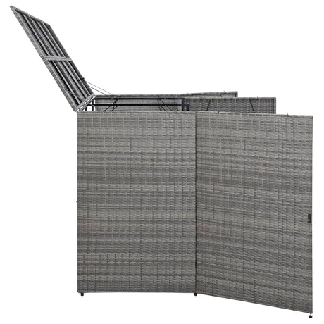 Triple Wheelie Bin Shed 229X78X120 Cm Poly Rattan