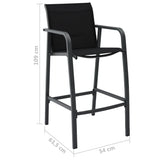 Garden Bar Chairs 4 Pcs Textilene