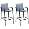 Garden Bar Chairs 4 Pcs Textilene
