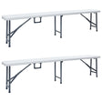 Folding Garden Benches 2 Pcs 180 Cm Hdpe