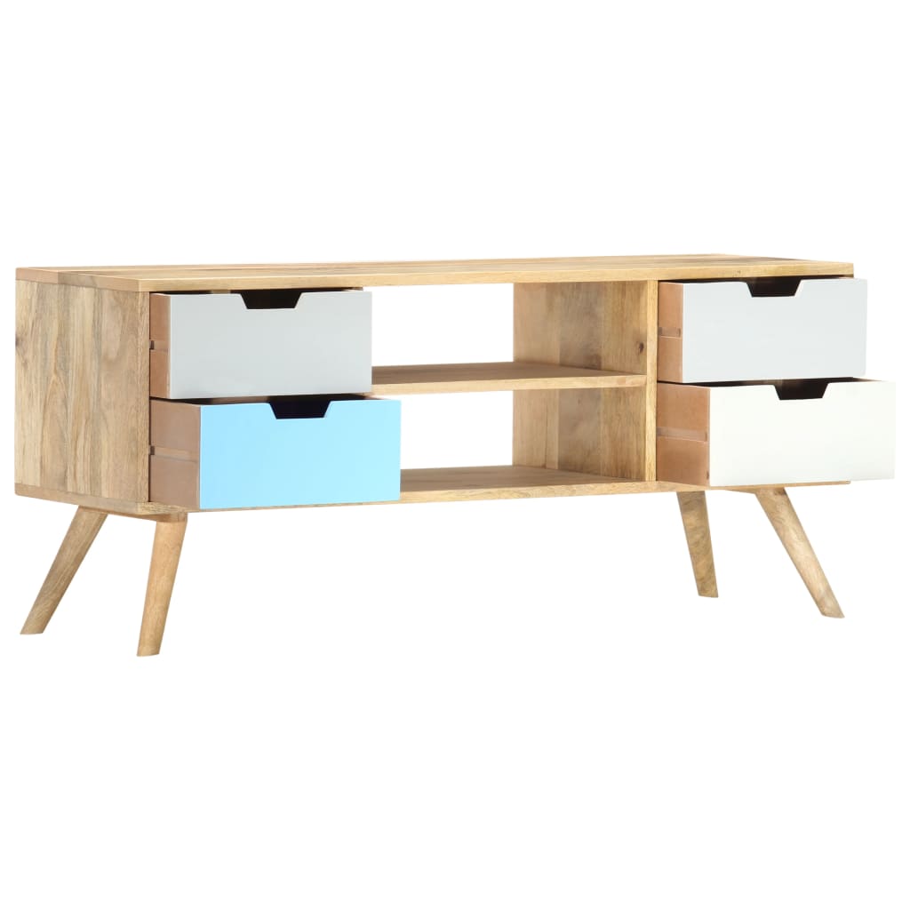 Tv Cabinet 110X35X48 Cm Solid Mango Wood