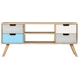 Tv Cabinet 110X35X48 Cm Solid Mango Wood