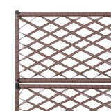 Trellis Raised Bed With 3 Pots Poly Rattan