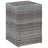 Side Tables 3 Pcs With Glass Top Poly Rattan