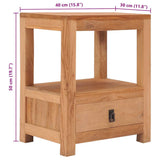 Bedside Cabinet 40X30X50 Cm Solid Teak Wood