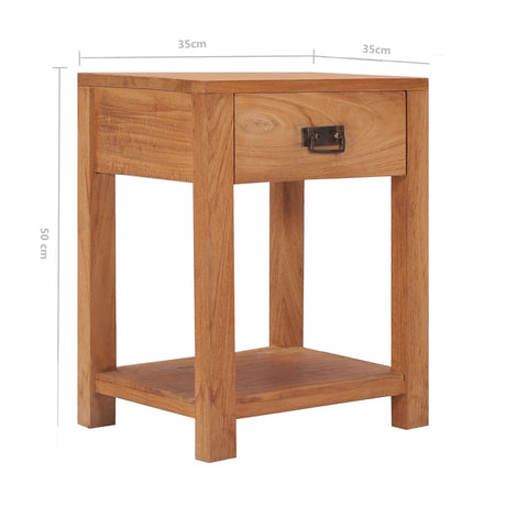 Bedside Cabinet 35X35X50 Cm Solid Teak Wood