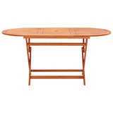 7 Piece Outdoor Dining Set Grey Solid Eucalyptus Wood and Textilene