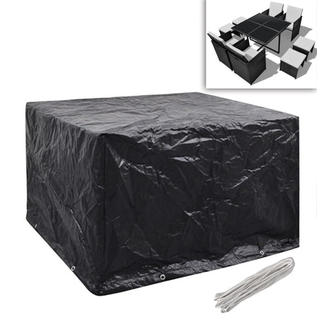 Garden Furniture Covers 2Pcs 4 Person Poly Rattan 113X113Cm