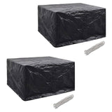 Garden Furniture Covers 2Pcs 4 Person Poly Rattan 113X113Cm